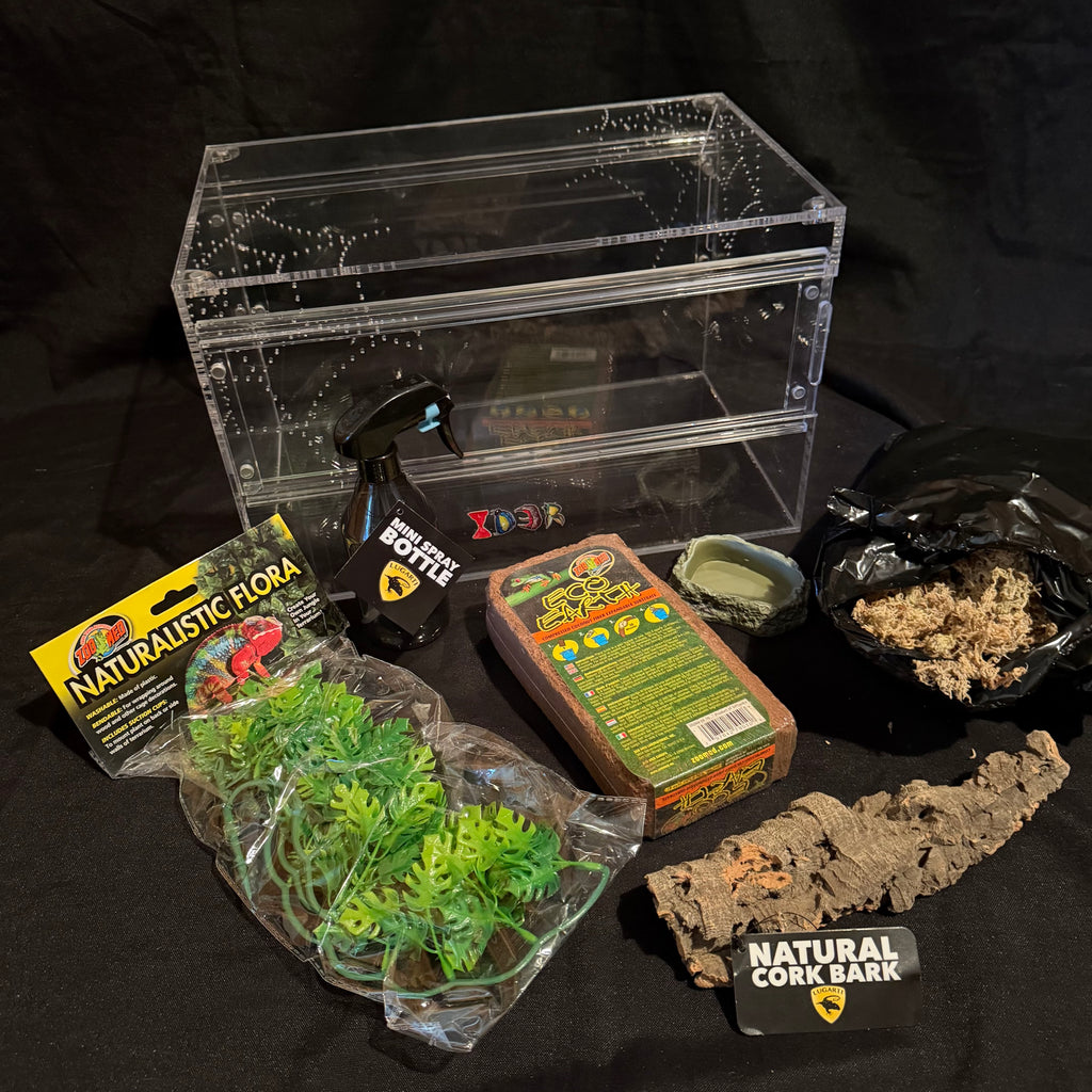 Supreme Terrestrial Tarantula Kit: 6-Gallon Acrylic Enclosure + Premium Habitat Kit Bundle